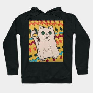 Cat with Geometric Shapes-Color Hoodie